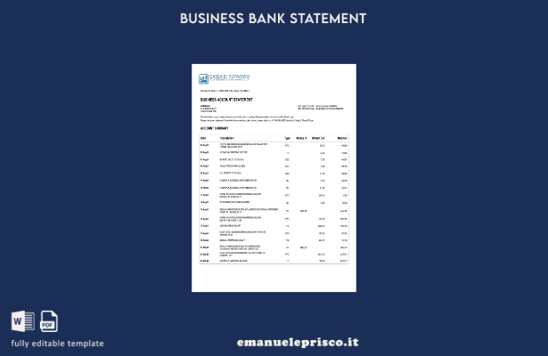stile verificato Estratto conto bancario San Marino Cassa di Risparmio Modello W